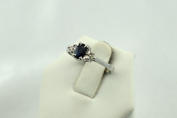 Dazzling Natural Sapphire and Diamond Ring in 14K… - image 4