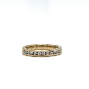 Stunning Channel Setting Diamond 14K White Yellow Gold Ring Size 5 FREE SHIPPING! #CHYG-GR9