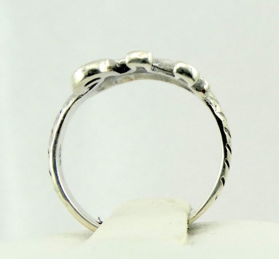 Unique Elephant Solid Sterling Silver Vintage Rin… - image 6