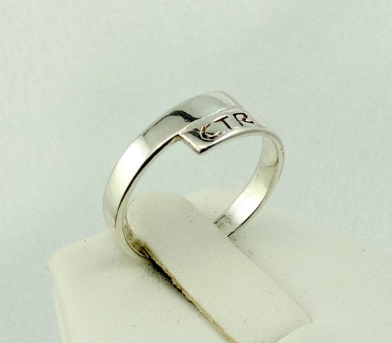 Vintage Simple Sterling Silver CTR Ring Size 6 1/… - image 4