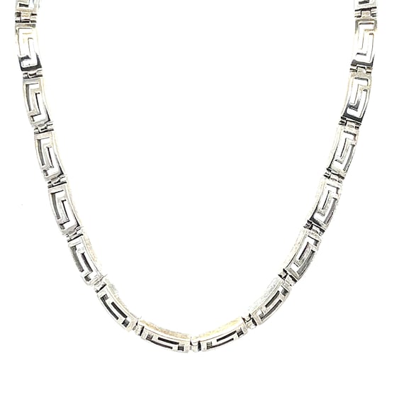 Vintage Solid 18K Gold Greek Key Necklace 2.85ct Natural Sapphires, Rubies,  Emeralds, & Diamonds - Etsy