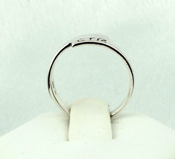 Vintage Simple Sterling Silver CTR Ring Size 6 1/… - image 6