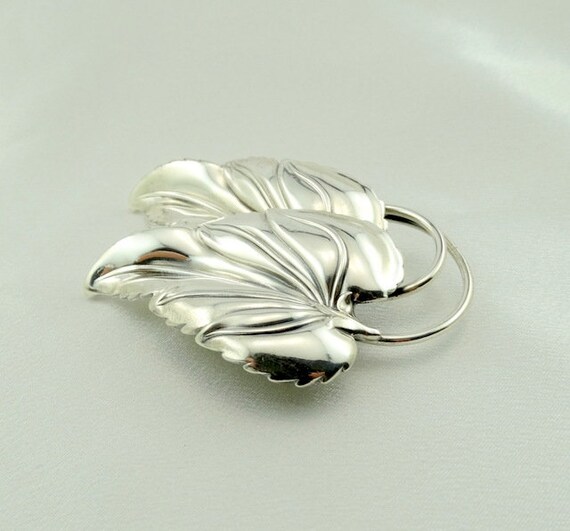 Large Vintage Danecraft Leaf Pattern Sterling Sil… - image 4