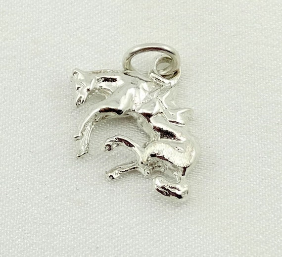 Rodeo Horse Vintage Sterling Silver Charm FREE SH… - image 2