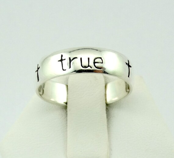 True Love Waits Spinner Style Engraved Ring