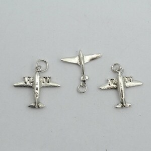 Set Of 3 Antique Sterling Silver Airplane Charms. WWII Aviation Model Airplanes FREE Shipping!! #PLANES-CM1