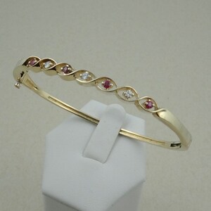 Stunning Ruby and Diamond Solid 14K Yellow Gold Bracelet FREE SHIPPING!  #14KRDM-BB1