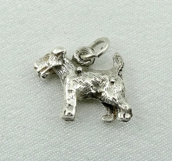 Yorkshire Terrier Dog Sterling  Silver Charm FREE… - image 1