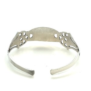 Unusual Vintage Real Wheeler & Co Sterling Silver Sugar Tongs Cuff Bracelet Ready For Your Initials 5 3/4 Inch FREE SHIPPING! #SPOONCUFF-CF1