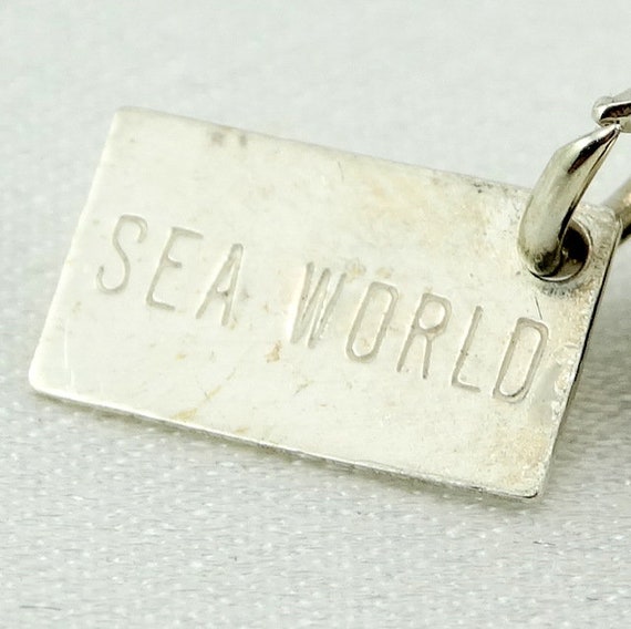 Whale Sea World Vintage Sterling Silver Charm FRE… - image 3