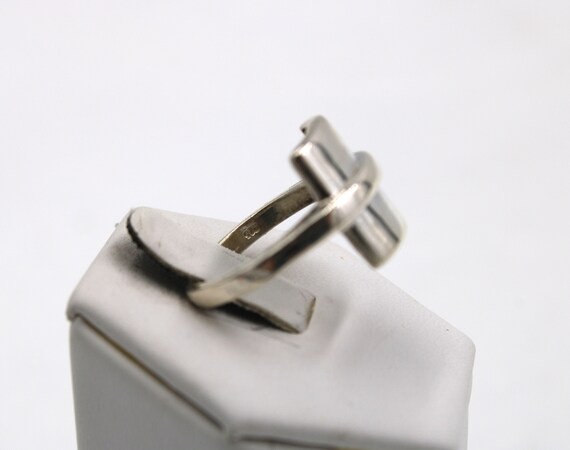 Unique Vintage Solid Sterling Silver Ring Size 6 … - image 5