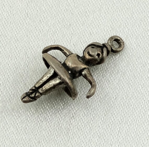 Ballerina Vintage Sterling Silver Charm FREE SHIP… - image 2