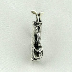 FORE!!! Vintage Sterling Silver Golf Bag and Clubs Brooch FREE SHIPPING! #7GOLF-BR7