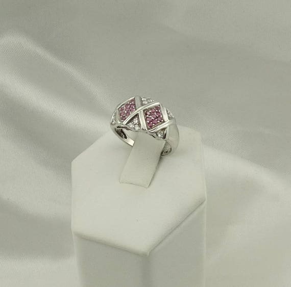 Dainty Rubies and Diamonds Set in a 14K White Gol… - image 2