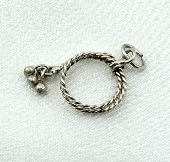 Lariat Rope Vintage Sterling Silver Charm FREE SH… - image 2