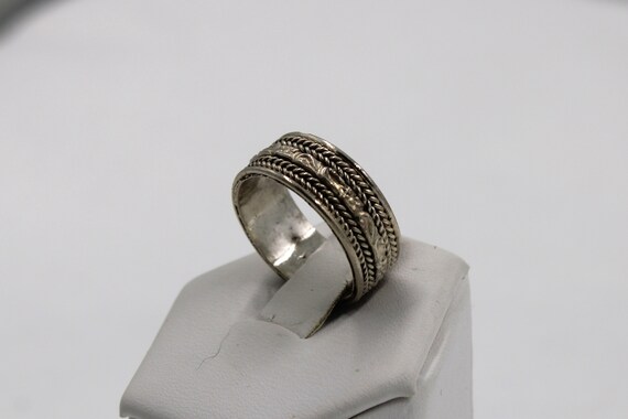 Beautiful Solid Sterling Silver With Flowers and … - image 3