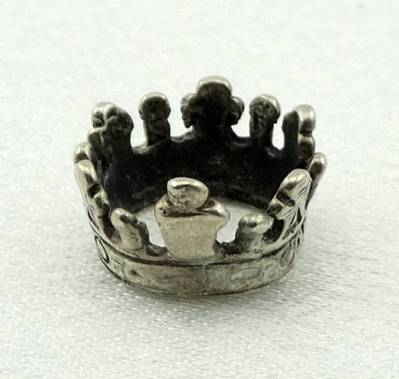 Crown Vintage Solid Sterling Charm FREE SHIPPING!… - image 1