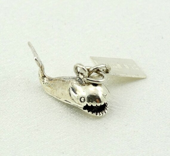 Whale Sea World Vintage Sterling Silver Charm FRE… - image 4