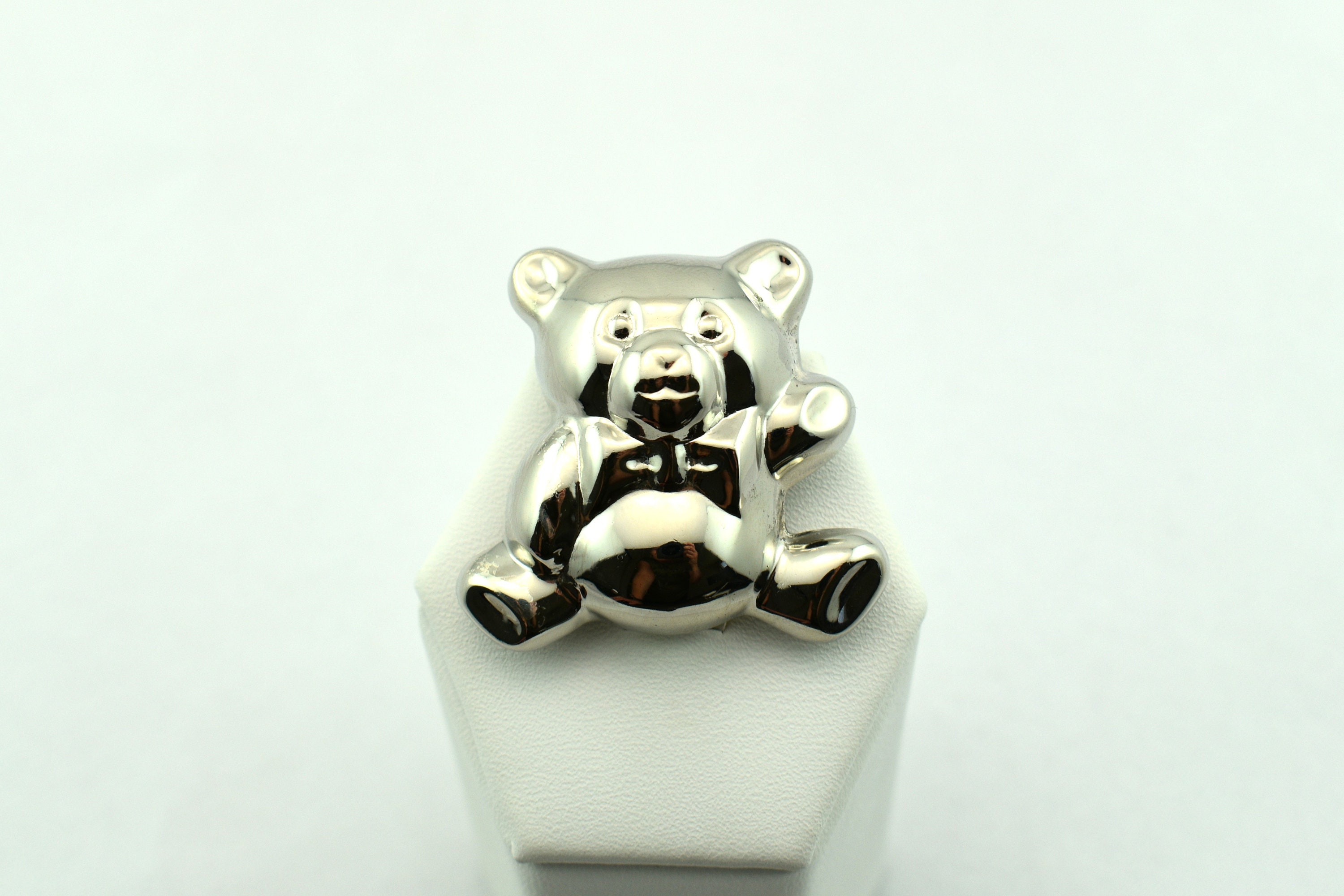 20-60代 人気ファッションブランド Hollow Silver Sterling Vintage Bear FREE Pendant/brooch アクセサリー