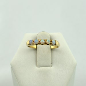 Stunning 14K Yellow Gold And Opal Ring/Band Size 7 1/4 FREE SHIPPING! #OPALX5-GR7