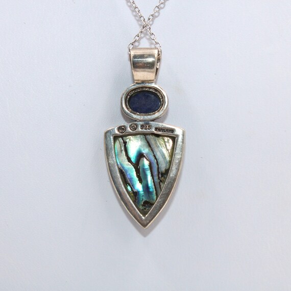 Gorgeous Shining Abalone Shell And Sodalite In A … - image 3