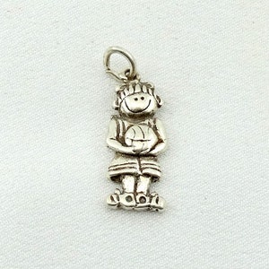 Girl Soccer Player Vintage Sterling Silver Charm FREE SHIPPING!  #SOCC-CM25