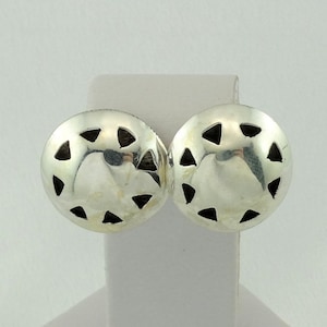 Vintage Hand Made Hollow Sterling Silver Screw Back Earrings FREE SHIPPING! #MEXSB-ERG18