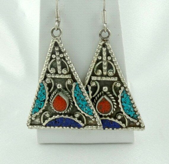 Vintage Con Timbro 925 Argento Sterling Turchese Occhio Di - Foto 8