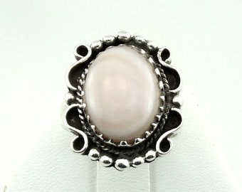 Unique Hand Made Sterling Silver and Pink Mother-of-Pearl Ring FREE SHIPPING! #MOP-SR9