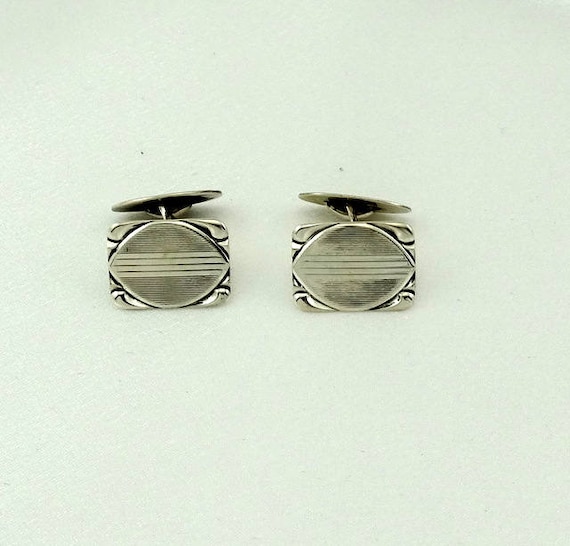 Hallmarked silver cufflinks best sale