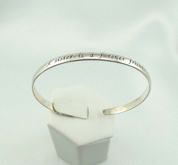 A Sister Is A Forever Friend...Vintage Sterling S… - image 2