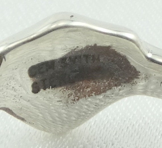 Vintage CTR Solid Sterling Silver Signet Ring.  F… - image 7