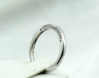 Dazzling Side Set Pave Diamonds in an 18K White Gold Band Size 7 FREE SHIPPING! #SIDEDMD-GR7