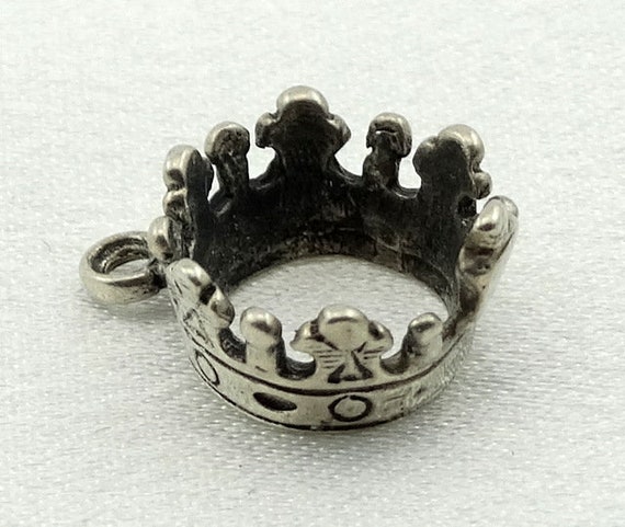 Crown Vintage Solid Sterling Charm FREE SHIPPING!… - image 4