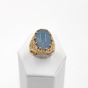 Stunning 10 Carat Spencer Mine Idaho Opal In A Vintage 14K Yellow Gold Ring Size 7 1/2 FREE SHIPPING! #SPENCE-GR8