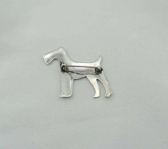 Handsome Vintage Sterling Silver Yorkshire Dog Br… - image 5