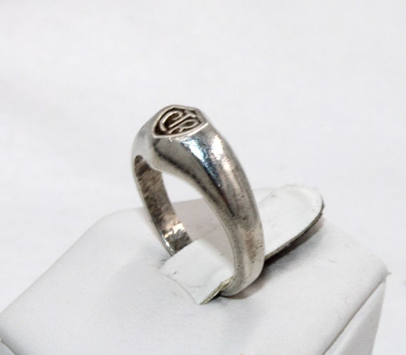 Vintage Silver CTR Solid Sterling Silver Signet R… - image 4