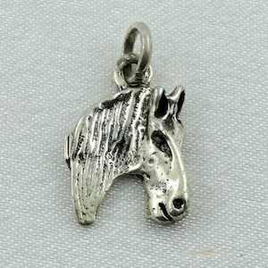 Horse Head Vintage Solid Sterling Charm FREE SHIPPING!   #HORSE H -CM4
