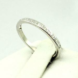Thin 1.7 mm Wide 14K White Gold Diamond Band Size 6 1/4 FREE SHIPPING! #THIN625-B1