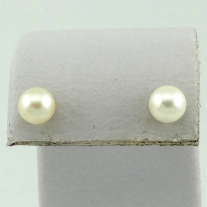 Classy 5 mm Pearl 14K Yellow Gold Stud Earrings FREE SHIPPING! #PEARL5MM-ERG7