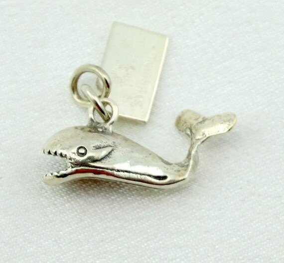 Whale Sea World Vintage Sterling Silver Charm FRE… - image 6