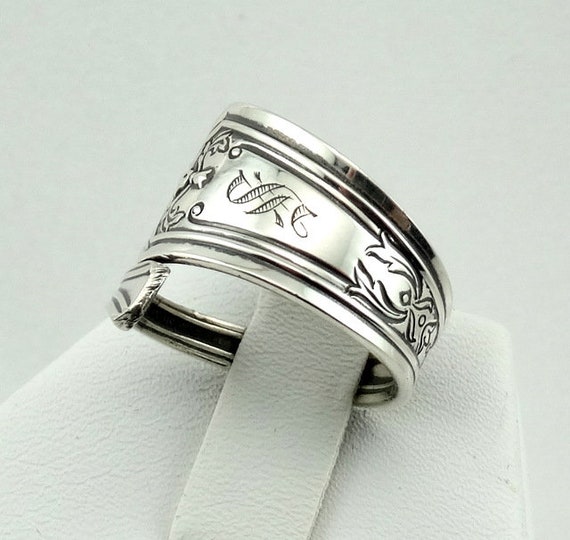 Hand Engraved 'S' Initial Real Vintage Sterling S… - image 2