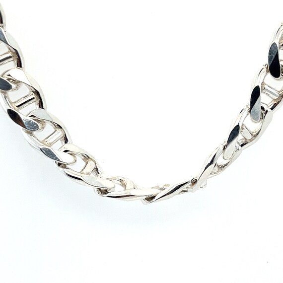 Nice Solid Vintage Sterling Silver Flat Anchor Li… - image 2