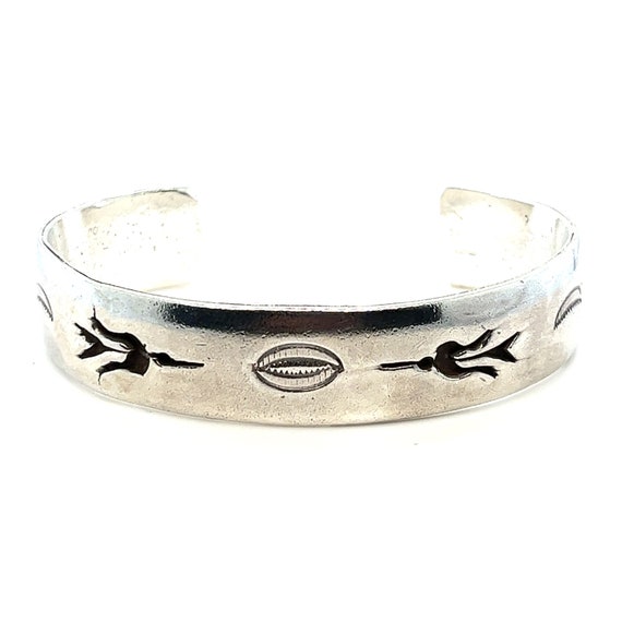 Tremendous Vintage Native American Navajo 14k Gold Windy Wave Sterling Silver Bracelet Old Tremendous Vintage Native American Navajo 14k Gold Windy Wave Sterling Silver Bracelet Old