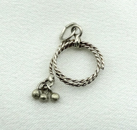 Lariat Rope Vintage Sterling Silver Charm FREE SH… - image 1