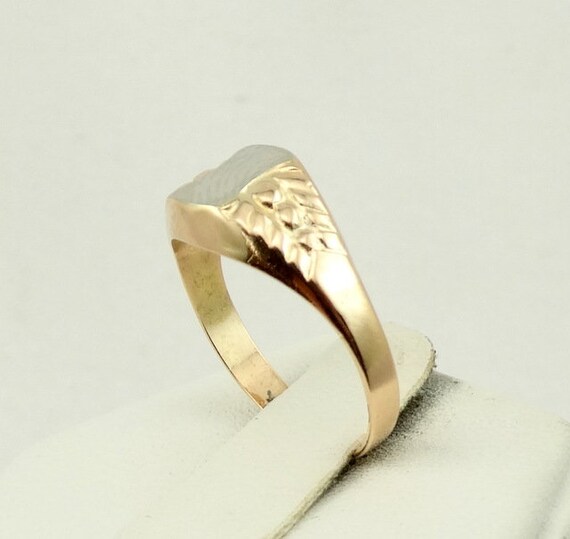 Vintage 18K Yellow Gold Signet Ready For Your Eng… - image 5