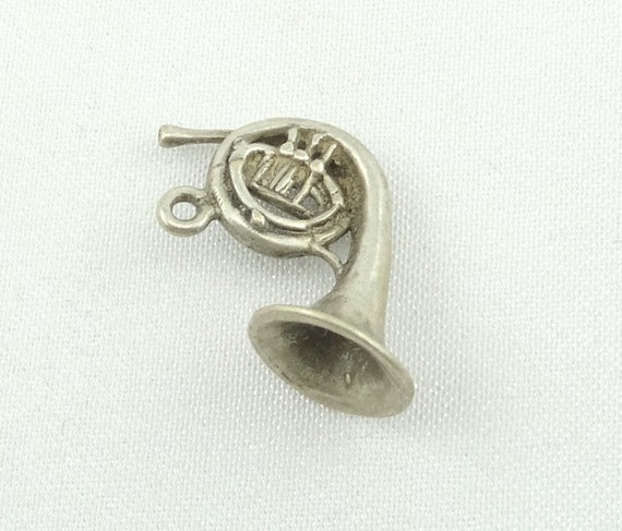 French Horn Vintage Sterling Silver Charm FREE SH… - image 3