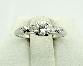 Dazzling 1/2 Carat Round Brilliant Cut Diamond Platinum Engagement/Promise Ring Size 6 FREE SHIPPING! #PLAT60-GR6