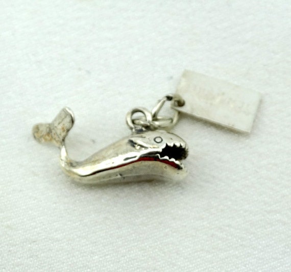 Whale Sea World Vintage Sterling Silver Charm FRE… - image 5