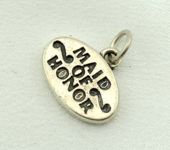 Maid of Honor Vintage Sterling Silver Charm FREE … - image 2